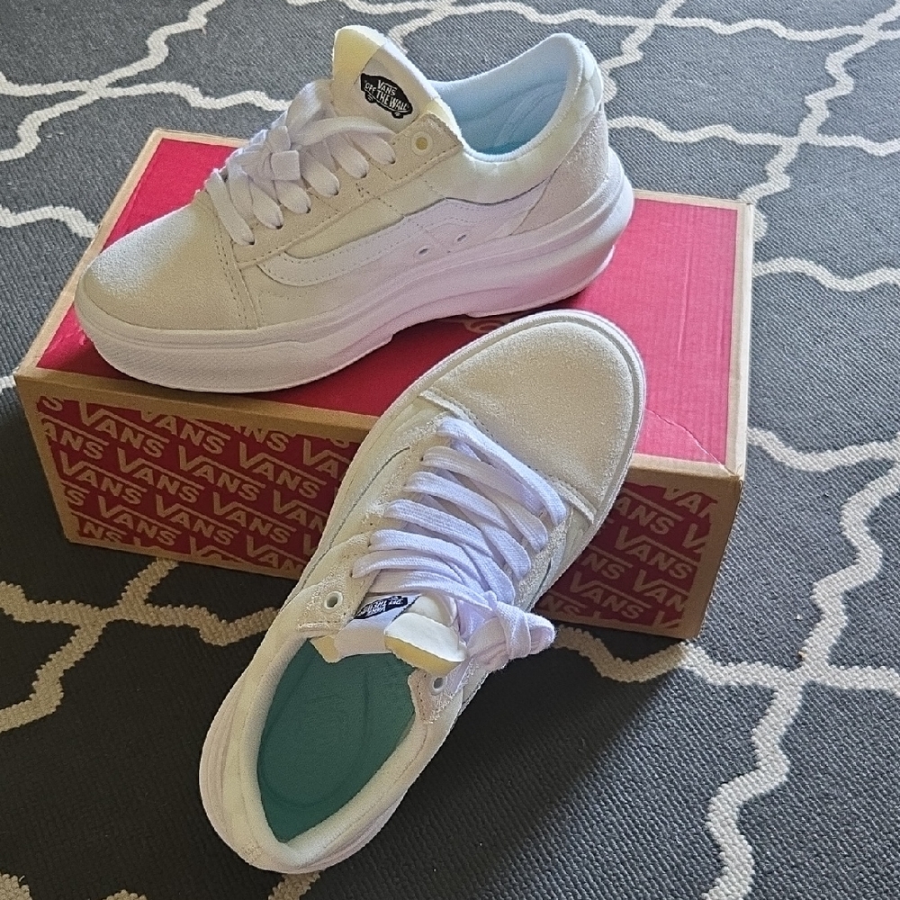 Vans Classic White and Blue Sneakers